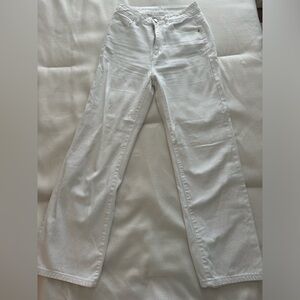 White straight leg jeans from shein